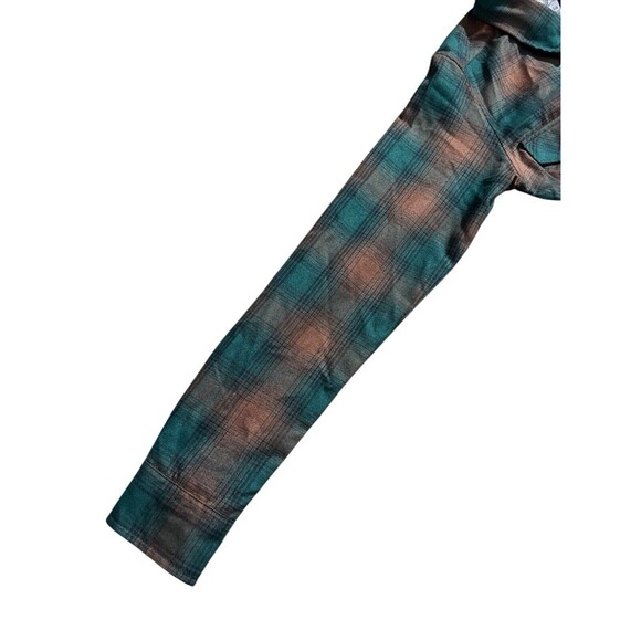 Dixxon Flannel The Widowmaker Brown & Dark Green Plaid Sz S Womens - Picture 3 of 11